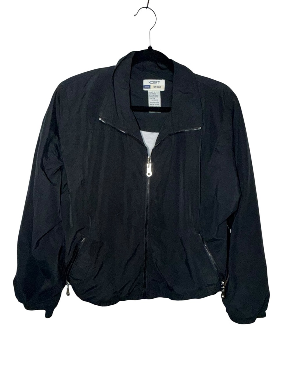 Koret Black Bomber Jacket with Zip Pockets
